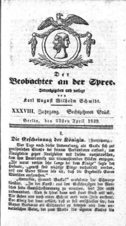 16. Stueck, 22. April 1839