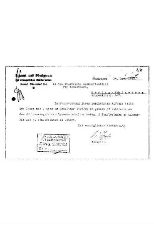 1921/22: Jahresbericht des Lyzeums und Oberlyzeums der Evangelischen Brüder-Unität zu Gnadau bei Magdeburg ... - 1921/22