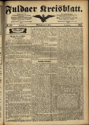 Zweite Ausgabe vom Mittwoch, den 08. Juni 1910.