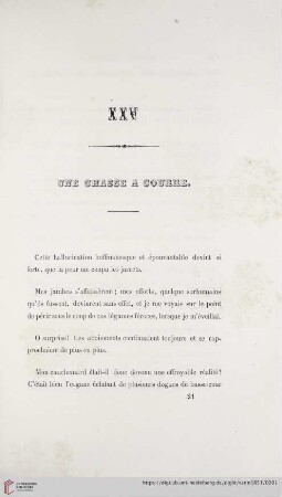 XXV Une chasse a courre