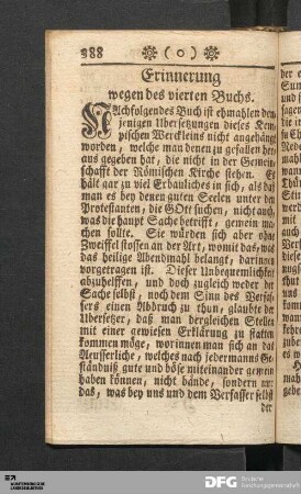 Erinnerung wegen des vierten Buchs.
