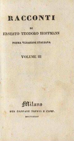 [23]: Racconti di Ernesto Teodoro Hoffmann