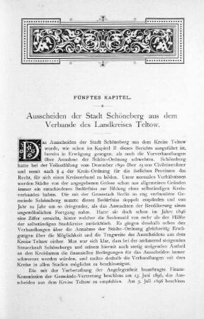 Fünftes Kapitel. Ausscheiden der Stadt Schöneberg aus dem Verbande des Landkreises Teltow