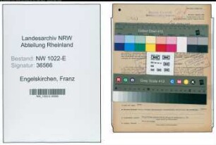 Entnazifizierung Franz Engelskirchen , geb. 20.01.1899 (Bahninspektor)