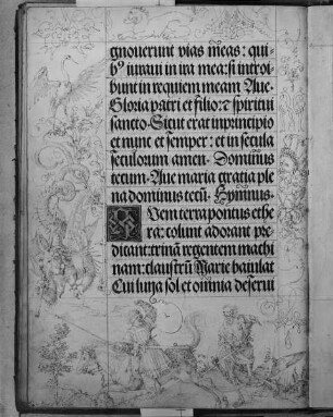 Gebetbuch Kaiser Maximilians I. — Ritter mit Tod und Teufel, Folio 37verso