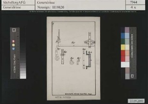 Schutzvorrichtung gegen das harte Aufsetzen der Fördergestelle - ein Preisausschreiben des Landesbergamtes 1898; Entwurf