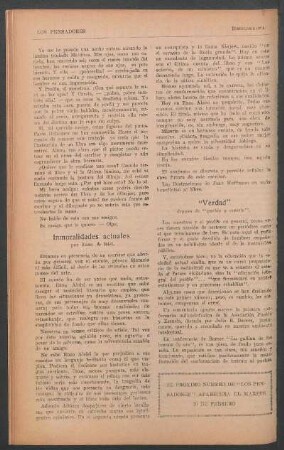 "Verdad" : Órgano de "pueblo y escuela"
