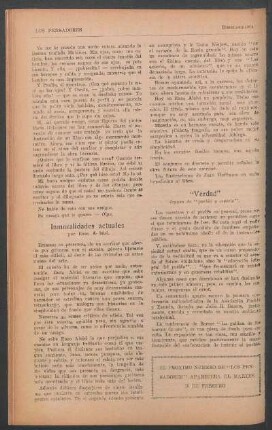 "Verdad" : Órgano de "pueblo y escuela"