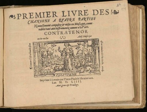 Premier livre des chansons a quatre parties ... Contratenor
