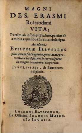Vita Desiderii Erasmi Roterodami