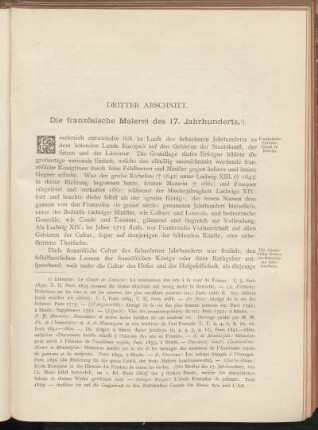 Dritter Abschnitt. Die französische Malerei des 17. Jahrhunderts.