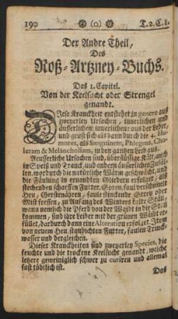Der Andre Theil, Des Roß-Artzney-Buchs.