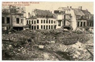 Kriegs-Erinnerungs-Karte: Teilansicht von La Bassée (Frankreich)