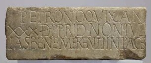 Grabinschrift des Petronius