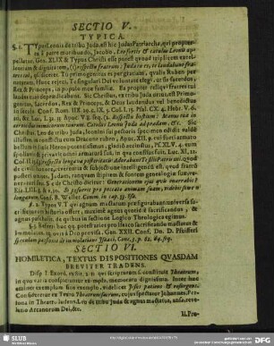 Sectio VI. Homiletica, Textus Dispositiones Quasdam Breviter Tradens