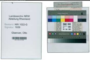 Entnazifizierung Otto Glaenzer , geb. 00.00.0000 (Regierungsinspektor)