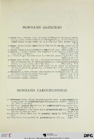 Monnaies gauloises (Nr. 1-10)