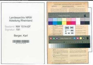 Entnazifizierung Karl Berger , geb. 30.01.1891 (Zollassistent)