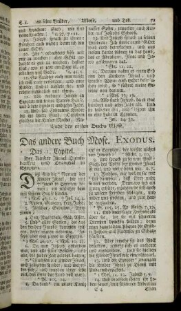 Das andere Buch Mose. Exodus.