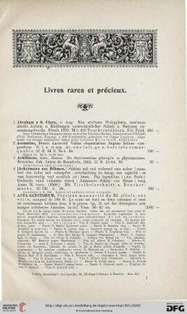 Livres rares et précieux