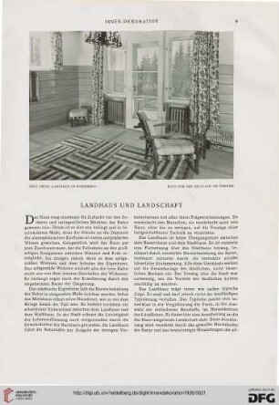 Landhaus und Landschaft