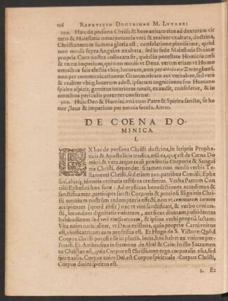 De Coena Dominica.