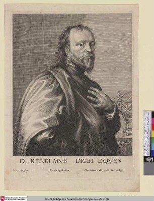 Kenelmus Digbi [Porträt des Kenelm Digby; Kenelm Digby; Portret van Kenelm Digby]