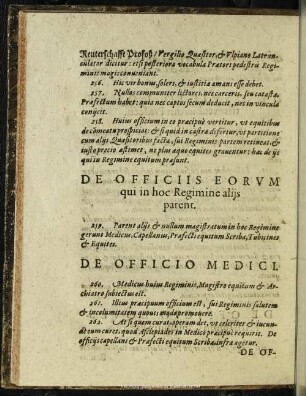 De Officiis Eorum qui in hoc Regimine alijs parent