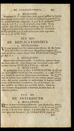 Tit. XV. De Interdictis