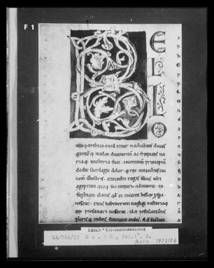 Ms. 16, fol. 1v, Initiale B