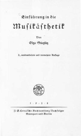 Einführung in die Musikästhetik
