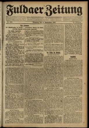 Ausgabe vom Dienstag, den 04. September 1917.