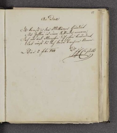 Ignaz Franz Castelli. – Wien, 02.02.1844