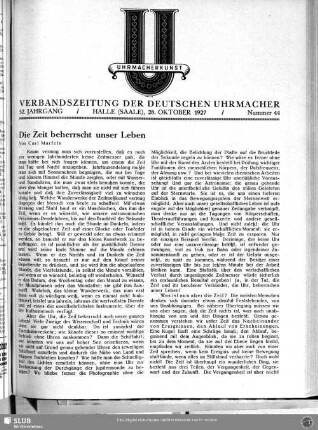 Die Zeit beherrscht unser Leben