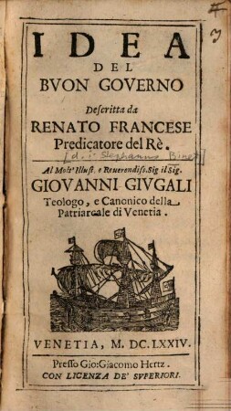 Idea del buon governo