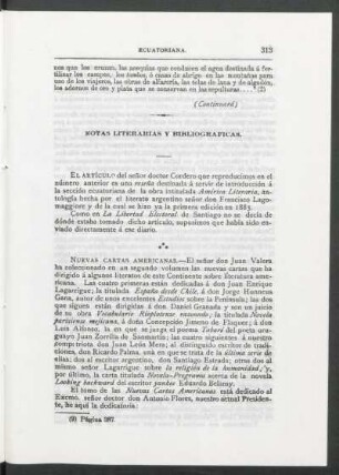 Notas literarias y bibliográficas