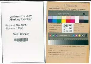 Entnazifizierung Heinrich Seck , geb. 26.03.1906 (Maurermeister)