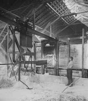 Einleger : Technikgeschichte | Technologie | Glasfabrikation | Tafelglas | auf rheinische Art