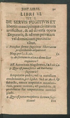 Libri VI. Tit. I. - LXII.