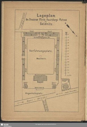 Lageplan des Dresdener Pferde-Ausstellung-Platzes in Seidnitz