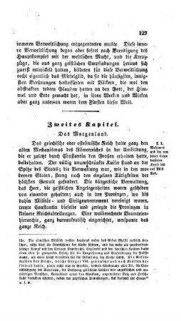Zweites Kapitel. Das Morgenland