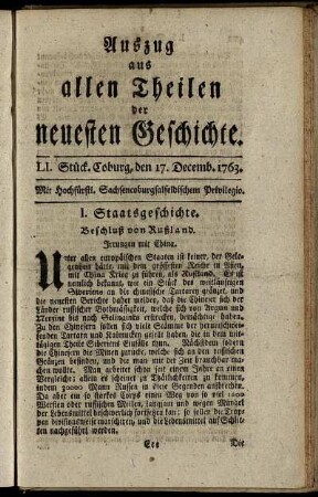 LI. Stück. Coburg, den 17. Dec. 1763.
