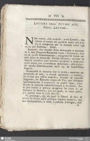Lettera Dell'Autore Agli Amici Lettori