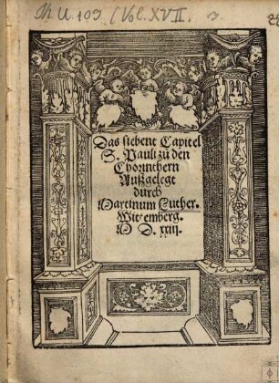 Das siebent Capitel S. Pauli zu den Chorinthern