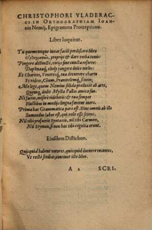 Orthographiae ratio : non levibus coniecturis sed gravissimorum scriptorum auctoritate constans ; cui ut accessit copiosissimus Index, complectens Graecorum ac Latinorum vocabulorum rectam pronuntiationem
