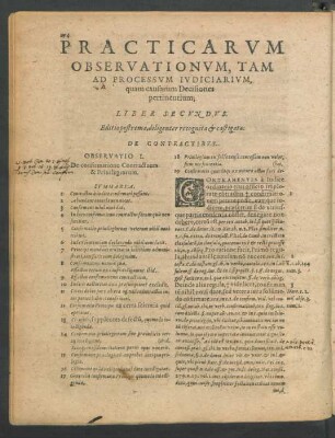 Practicarum Observationum, Tam Ad Processum Iudiciarium, quam causarum Decisiones pertinentium; Liber Secundus.