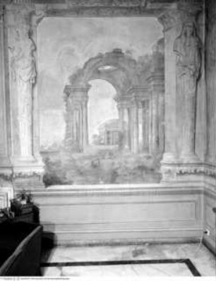 Capricci römischer Ruinen und Monumente, Architekturcapriccio mit Ruine und dem Pantheon