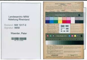 Entnazifizierung Peter Waerder , geb. 16.07.1903 (Schaffner)