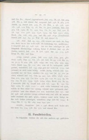 II. Parallelstellen.