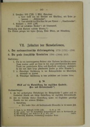 VII. Zeitalter der Revolutionen